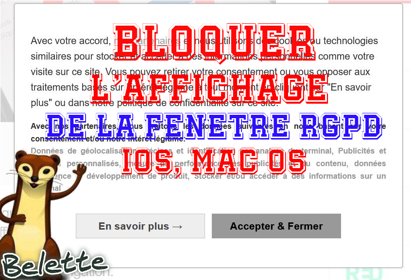 Bloquer banniere rgpd